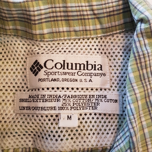 Columbia girls size medium green plaid shirt - Picture 2 of 4